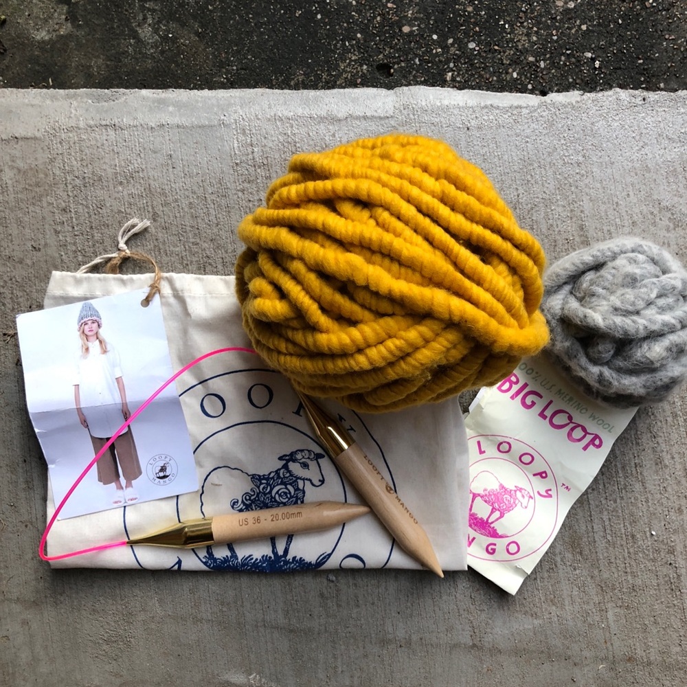 Loopy mango halo DIY beanie hat